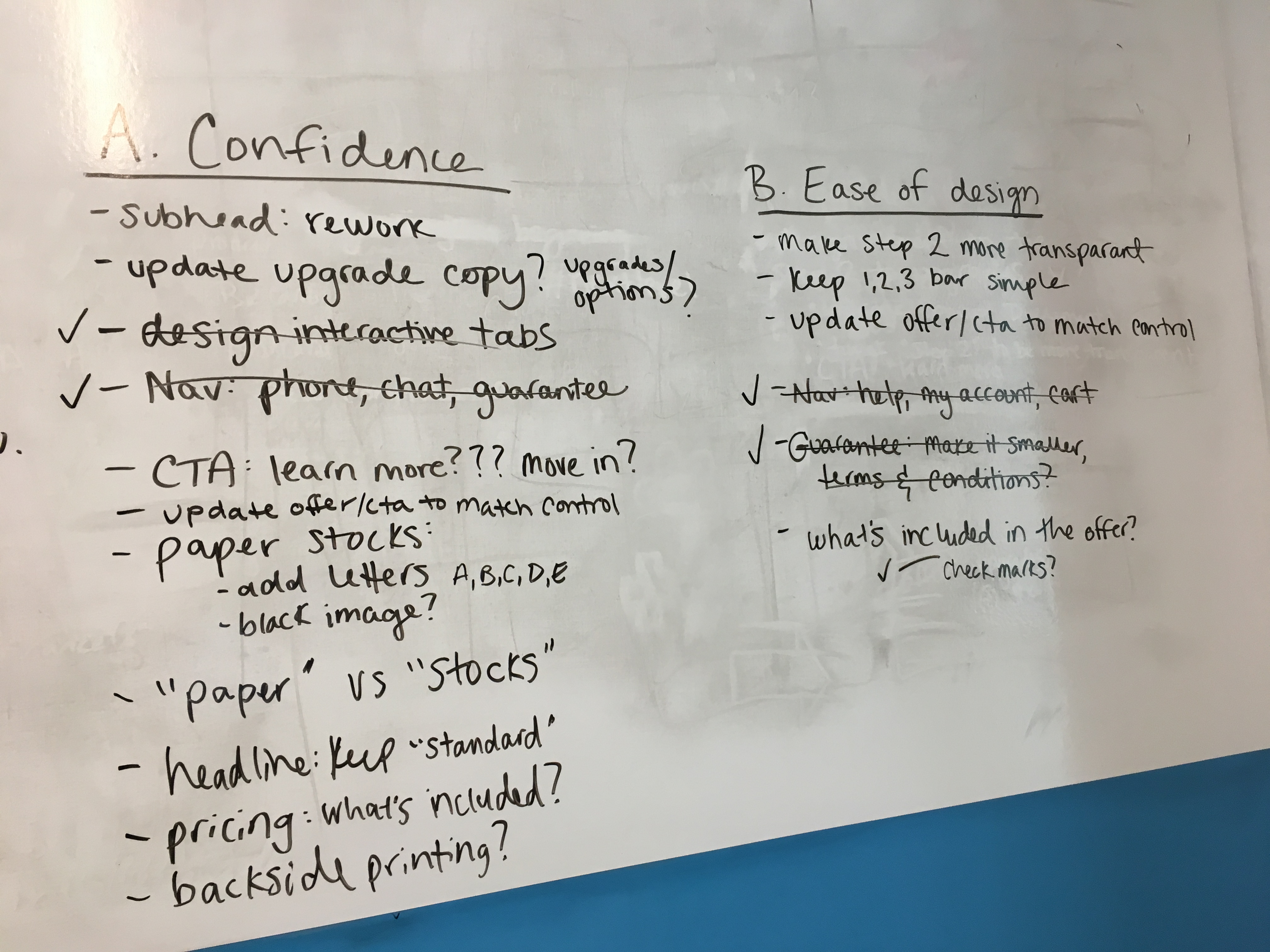 Notes from User Testing