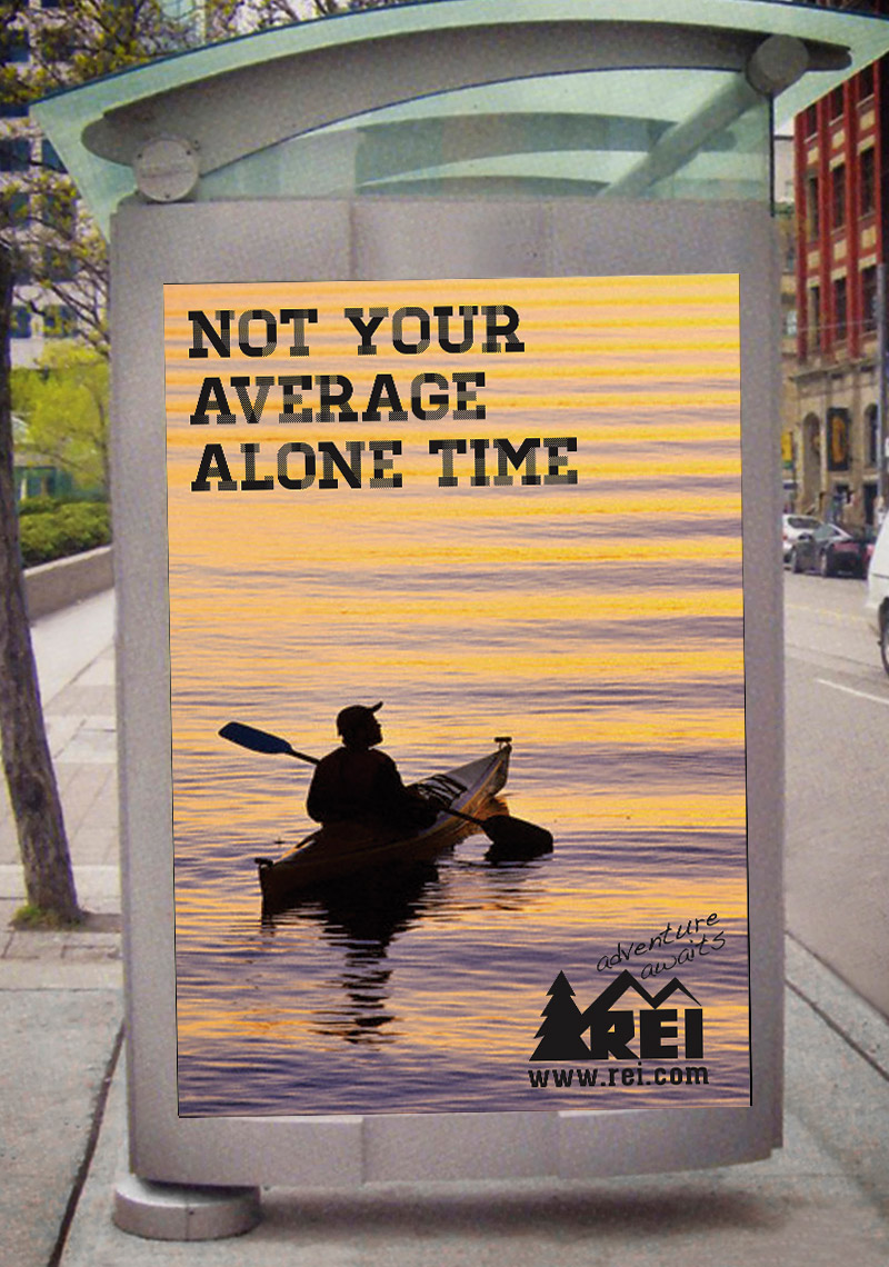 REI Public Transportation Ad Bus Shelter #3